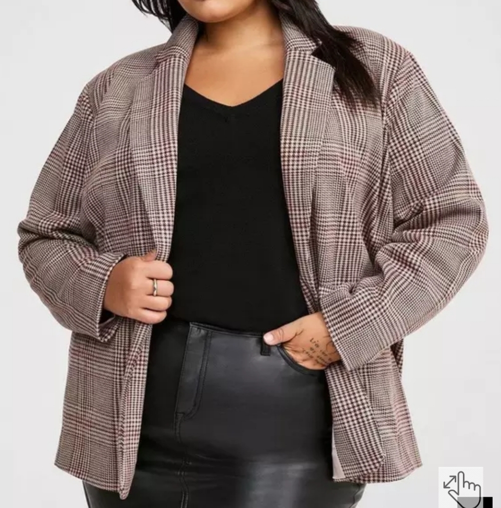 Academia Torrid Plaid Blazer Jacket